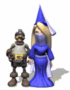 graphic of knight and maiden